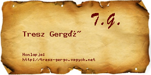 Tresz Gergő névjegykártya